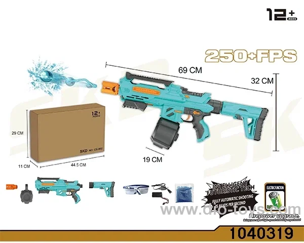 Water bullet gun in paper box