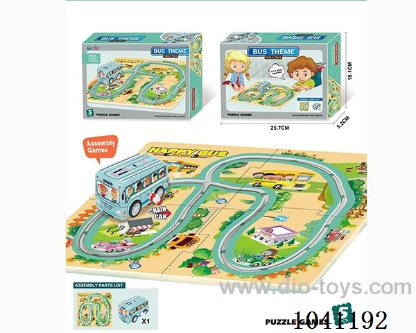 puzzle track in color box