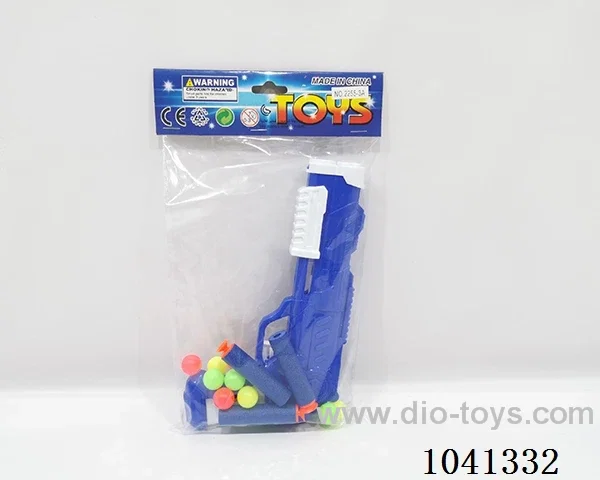 Soft bomb &ping pong gun set 2color mixed loading in PP bag with header