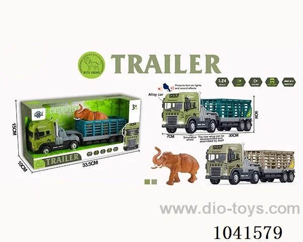 inertia alloy car with animal& light &musis 2color mixed loading include battery
