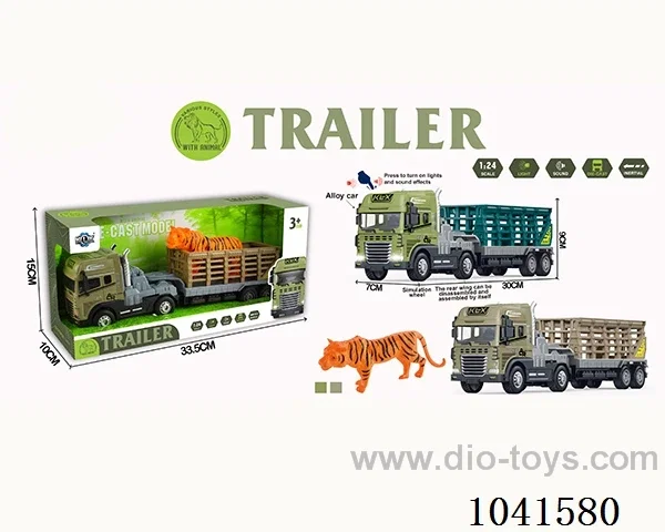 inertia alloy car with animal& light &musis 2color mixed loading include battery