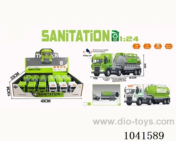 inertia alloy car with  light &musis 2color mixed loading include battery