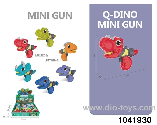 Sound-light Dinosaur Mini Gun in 12pcs display box