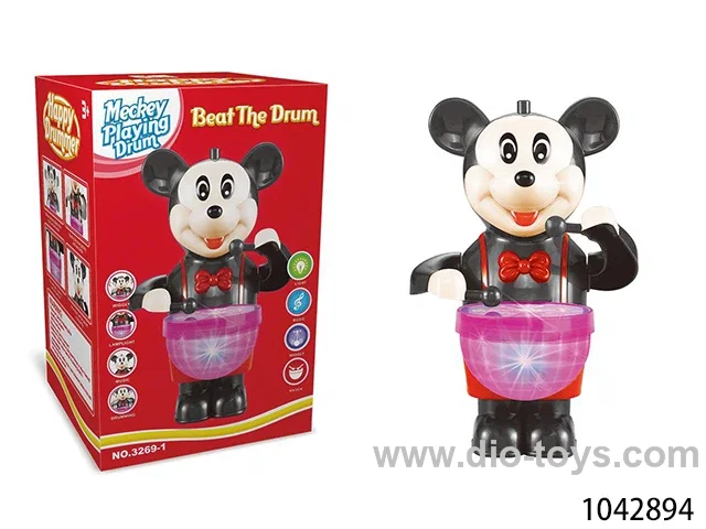 electric play drum mouse in color box