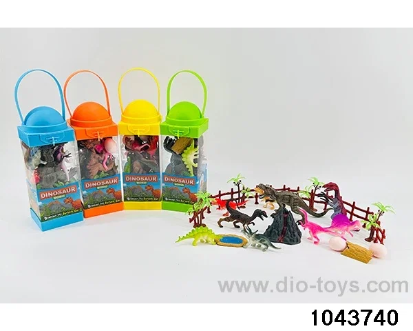 Dinosaur scene in Hand box