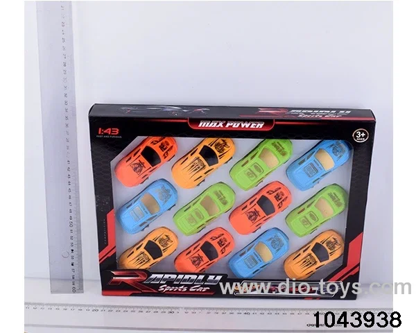 pull back car in color box