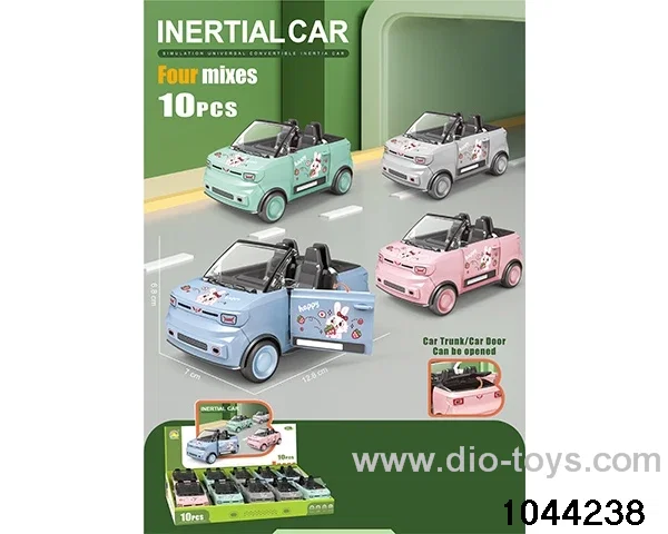 CONVERTIBLE MINI INERTIA SPORTS CAR IN DISPLAY BOX