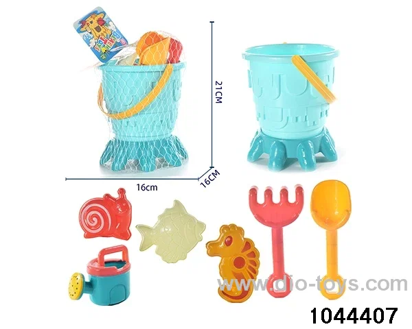 Beach Town Castle Bucket Toys in Net bag