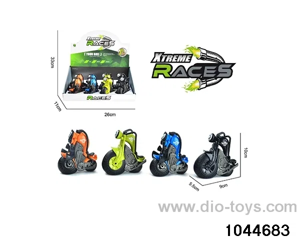 Inertia motorcycle in display box