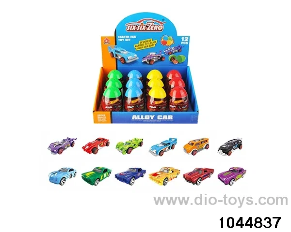 (GCC) ALLOY SPORTS CAR (12 EGGS) MIXED WITH 12 CARS IN DISPLAY BOX