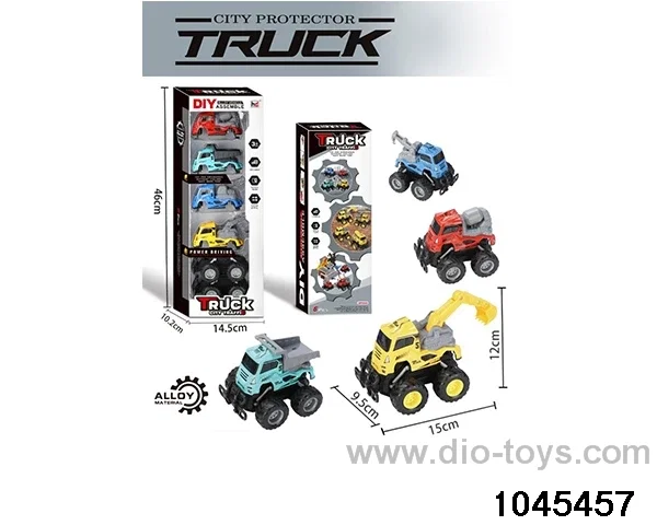 DIY alloy dual inertia engineering vehicle in window box