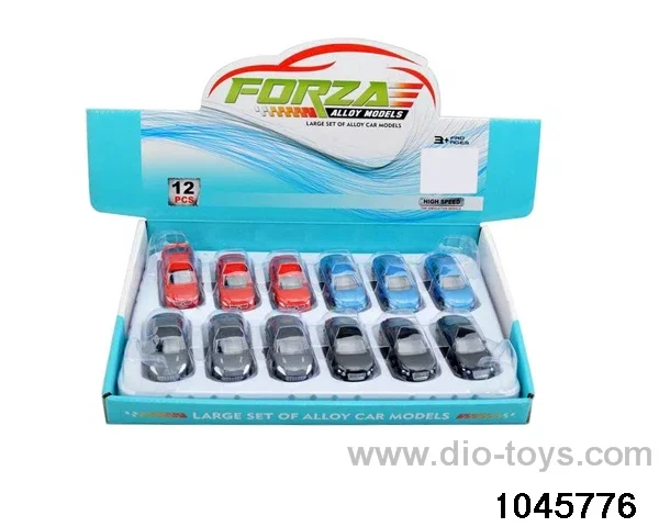 12pcs free wheel alloy car