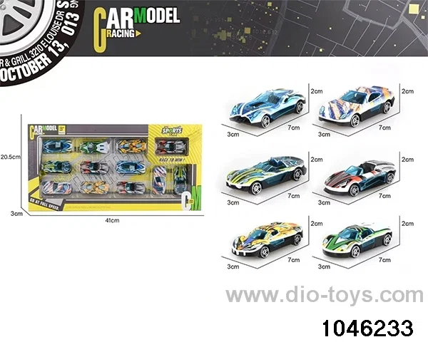 12pcs sliding vehicle in window box