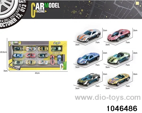 12pcs racing car in window box