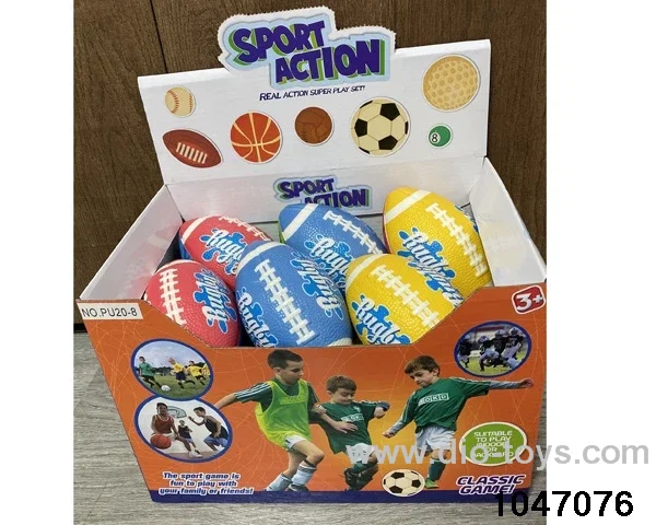 13CM Water Drop Rugby (12pcs)in display  box