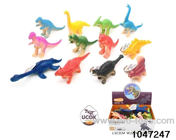 12pcs 9 inch dinosaurs in display box