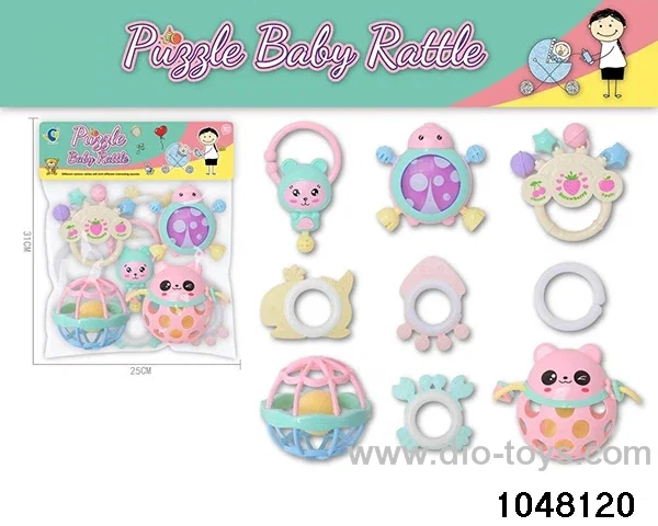 baby rattle in PP bag with header