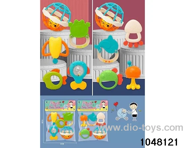 baby rattle in PP bag with header