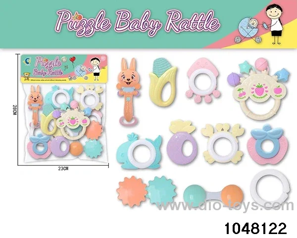 baby rattle in PP bag with header