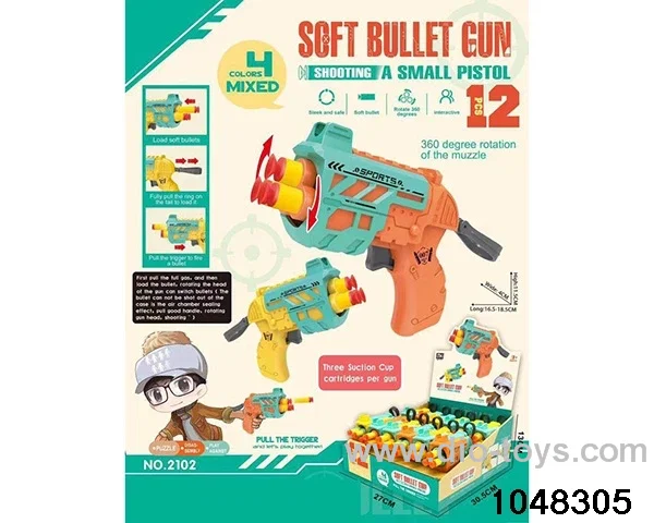 Soft projectile gun in display box