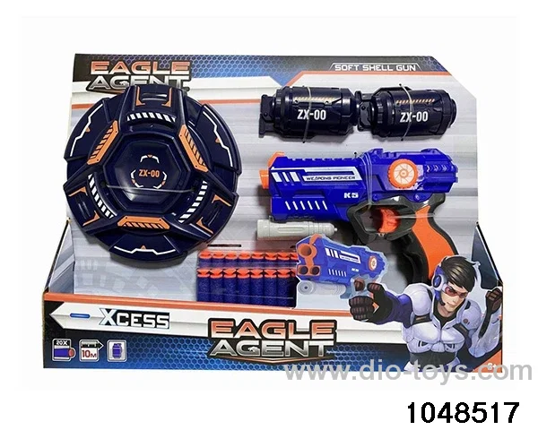 Soft bullet gun in display box