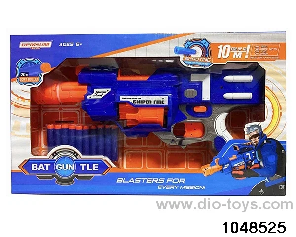 Electric soft bullet gun in window box