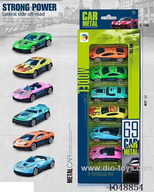 6 alloy simulation cars (coasting)
