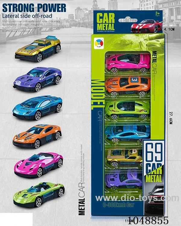 6 alloy simulation cars (coasting)