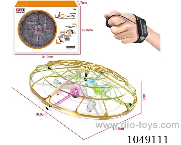 6-probe RC quadcopter with gravitational induction