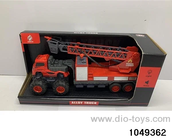 Alloy engineering crane with light music in display box