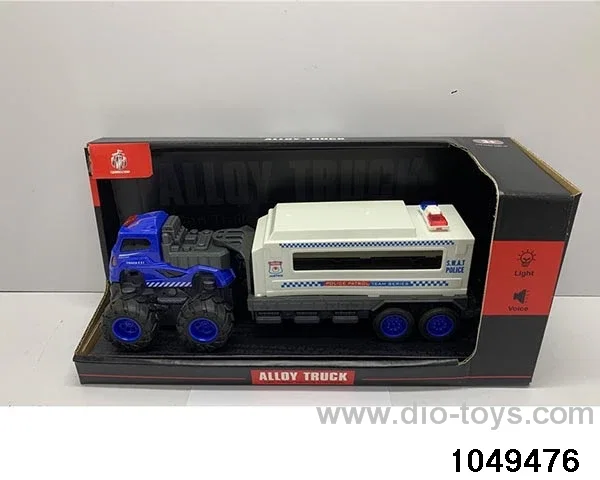 Alloy Police Car with Lights & Music in display box