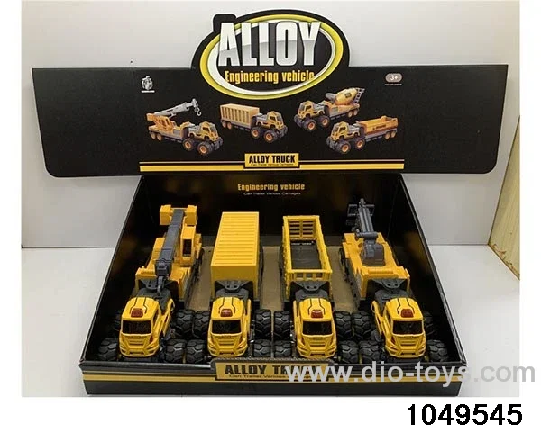 Alloy engineering crane with light music in display box