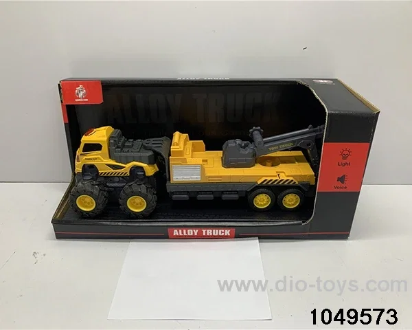 Alloy engineering crane with light music in display box