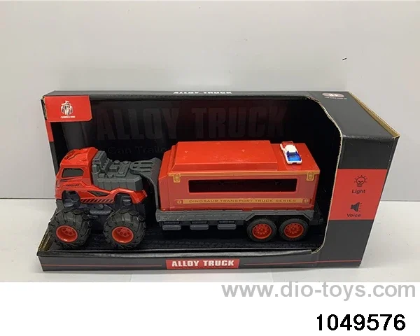 Alloy engineering crane with light music in display box