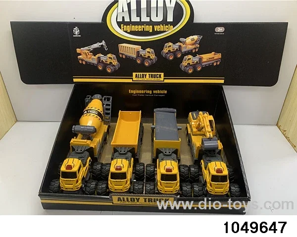 Alloy engineering crane with light music in display box