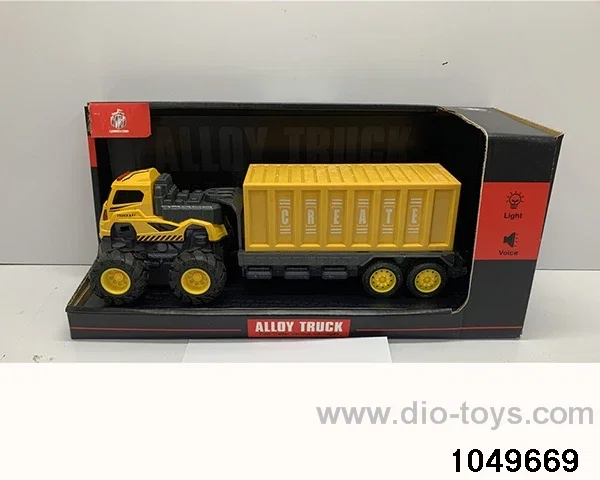 Alloy engineering crane with light music in display box