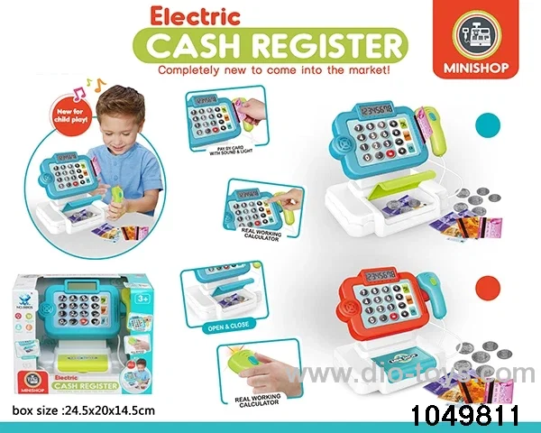 Cash register with light and sound in display box
