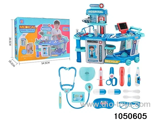 medical tools in color box