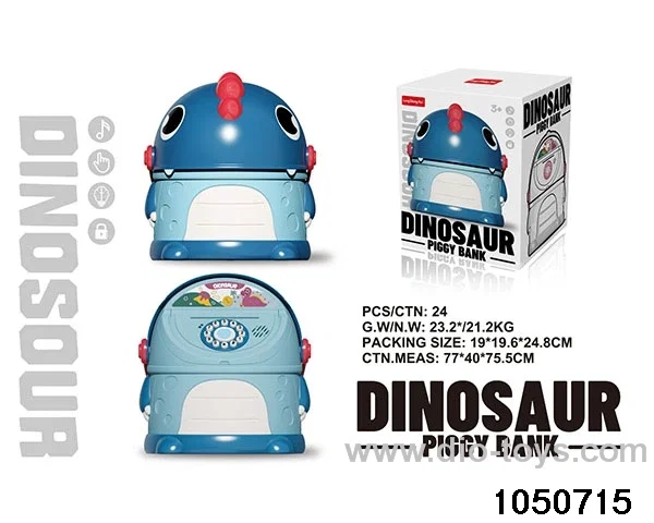 Dinosaur piggy bank in color box