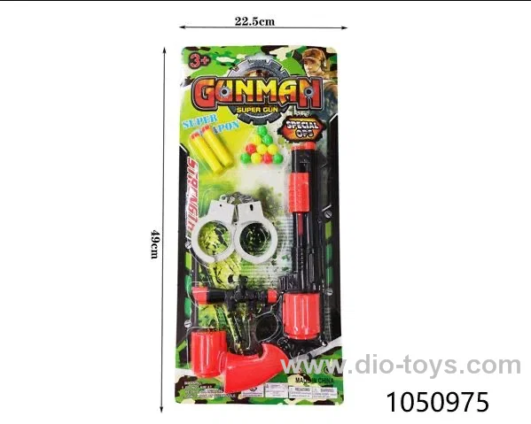 Soft bullet gun in blister card