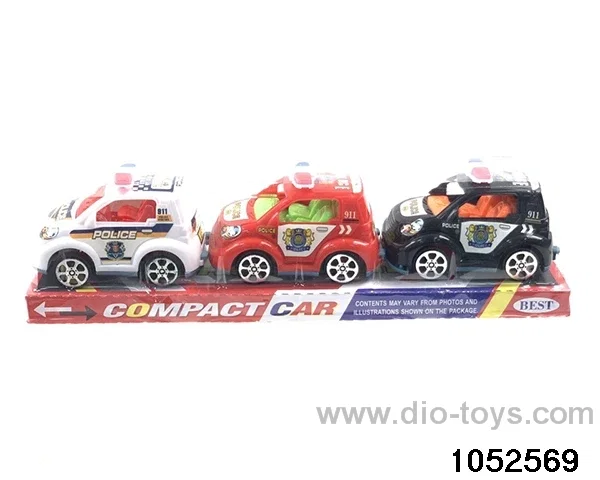 3pcs rally rally police car in PVC cover