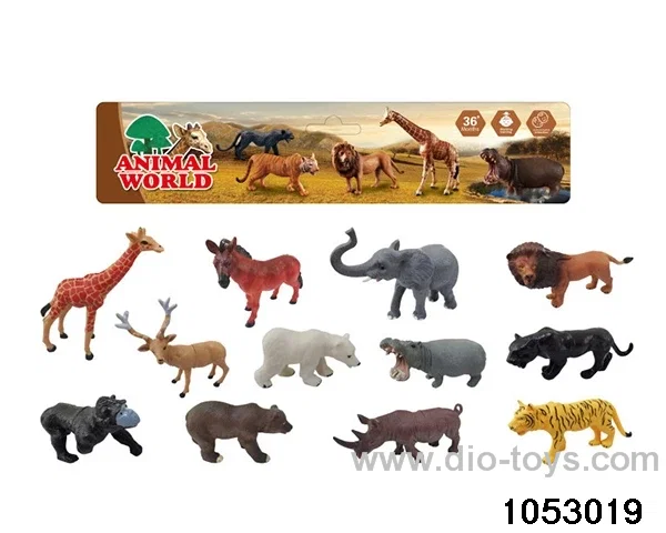 6pcs Animal Set in PP bag with header