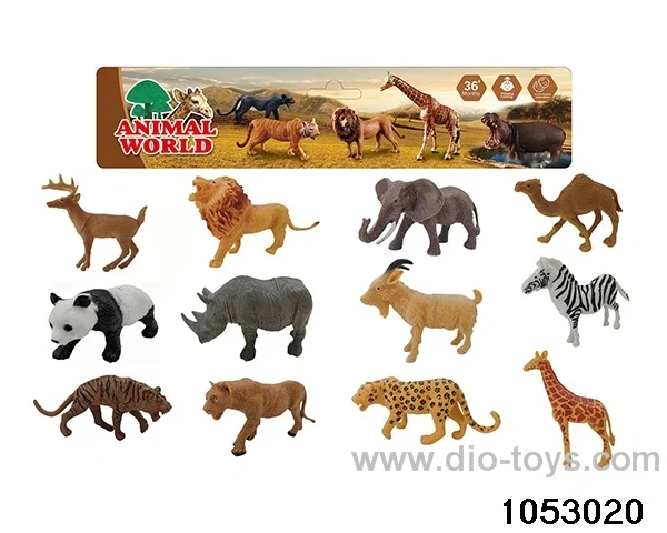 6pcs Animal Set in PP bag with header