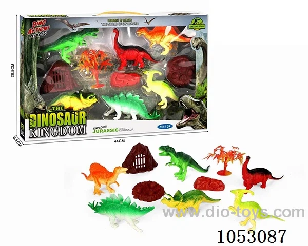 DINOSAUR SETS WITH 6 6-INCH DINOSAURS AND ACCESSORIES