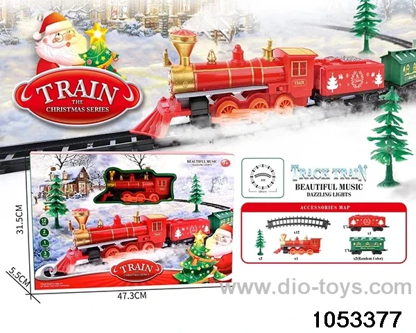 Electric Lighted Musical Train in window box
