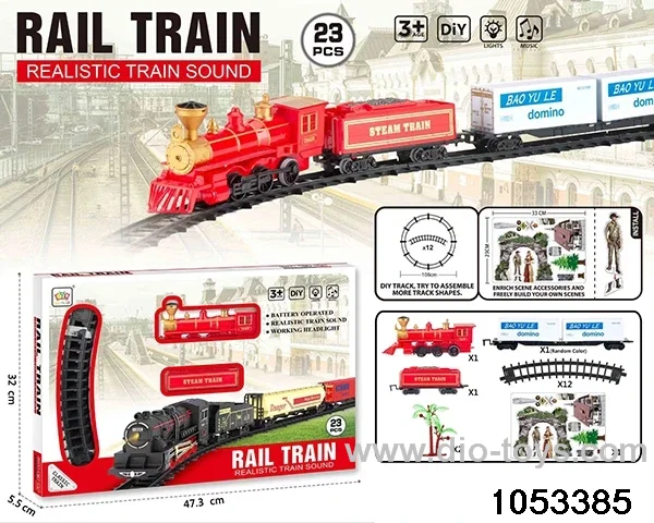 Electric Lighted Musical Train in window box