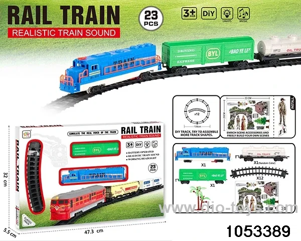 Electric Lighted Musical Train in window box
