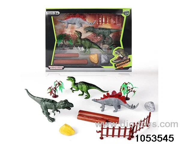 3pcs Dinosaur Set in window box