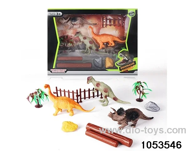 3pcs Dinosaur Set in window box