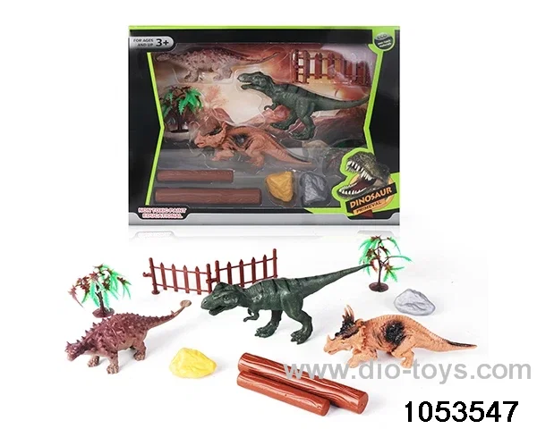 3pcs Dinosaur Set in window box
